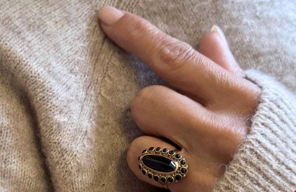 Vintage gouden ring met granaat